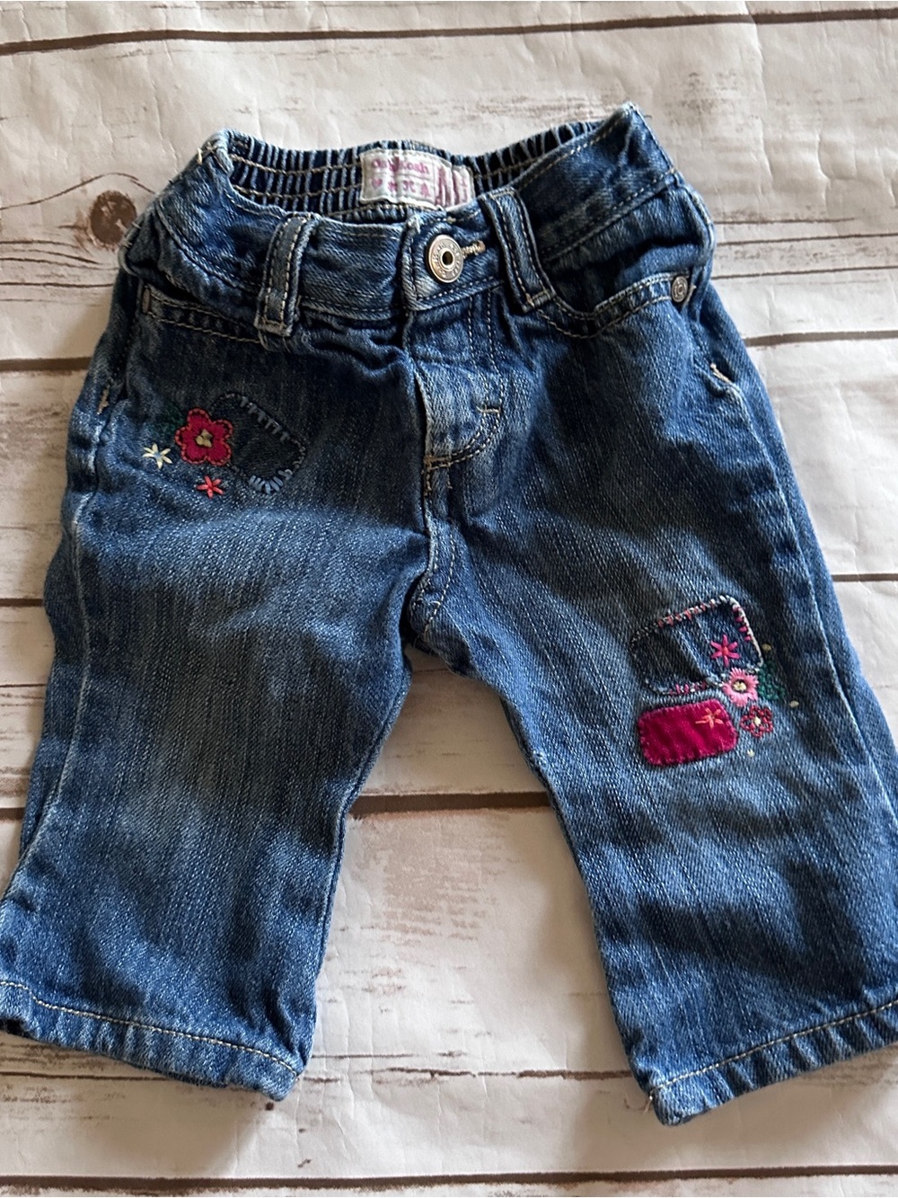 OshKosh B'gosh blue denim pants vintage 2000s 6m vguc